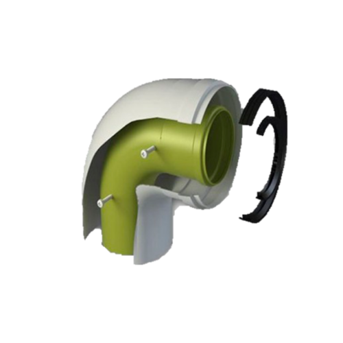 Codo salida de gases 60/100 90º