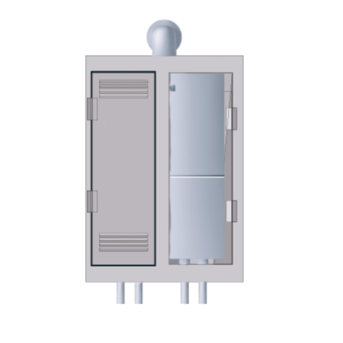 Armario de aluminio para caldera exterior